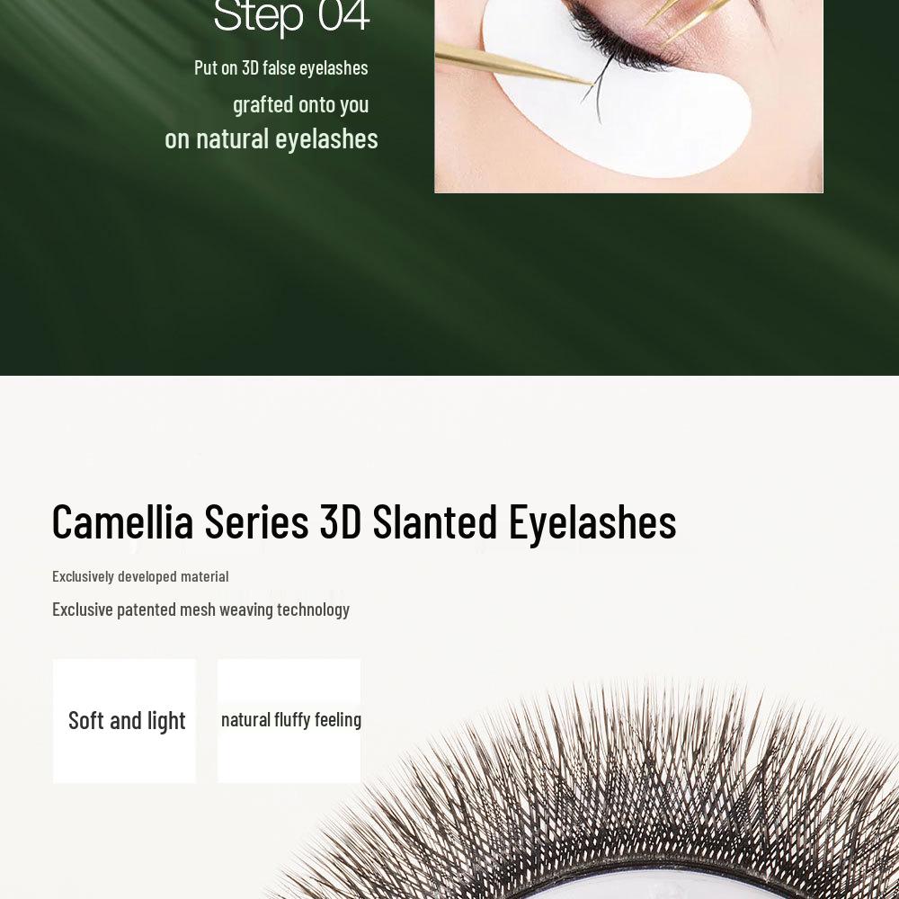 DeceMars Slanted Three-Leaf Clover Fox-Eye Eyelash Extensions - Seamless, Rootless Blooming for Salon-Quality Grafting.