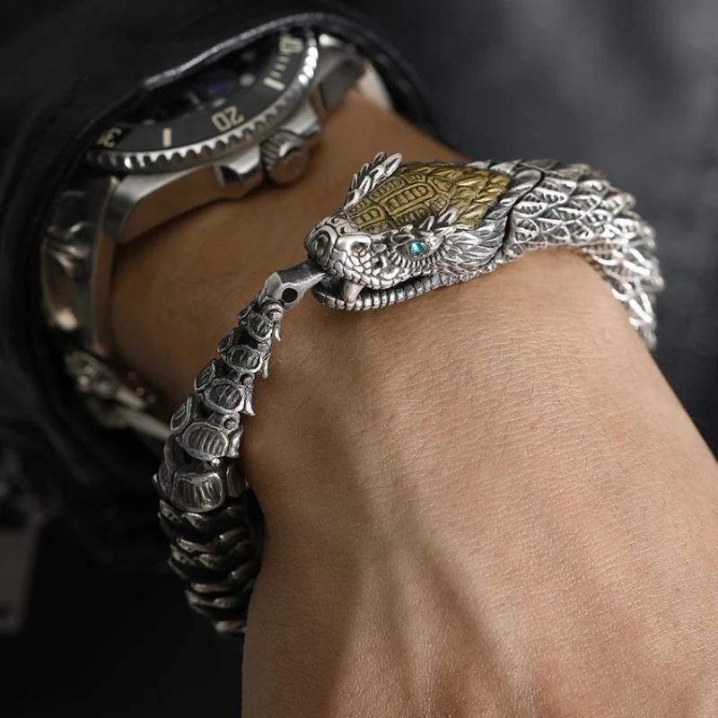 Vintage Punk Men Hip Hop Style Bracelet Snake Bangles Jewelry Accessory