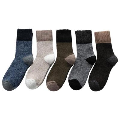 5 Paare/los männer wolle socken winter verdicken warme streifen beiläufige calcetines hombre dicke socken männlichen hohe qualität neue größe EU38-45