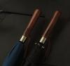 Olycat Retro Wooden Handle Double-Layer Oversized Reinforced Anti-Storm Rain Dual-Use Men Business Classy Long Handle Umbrella