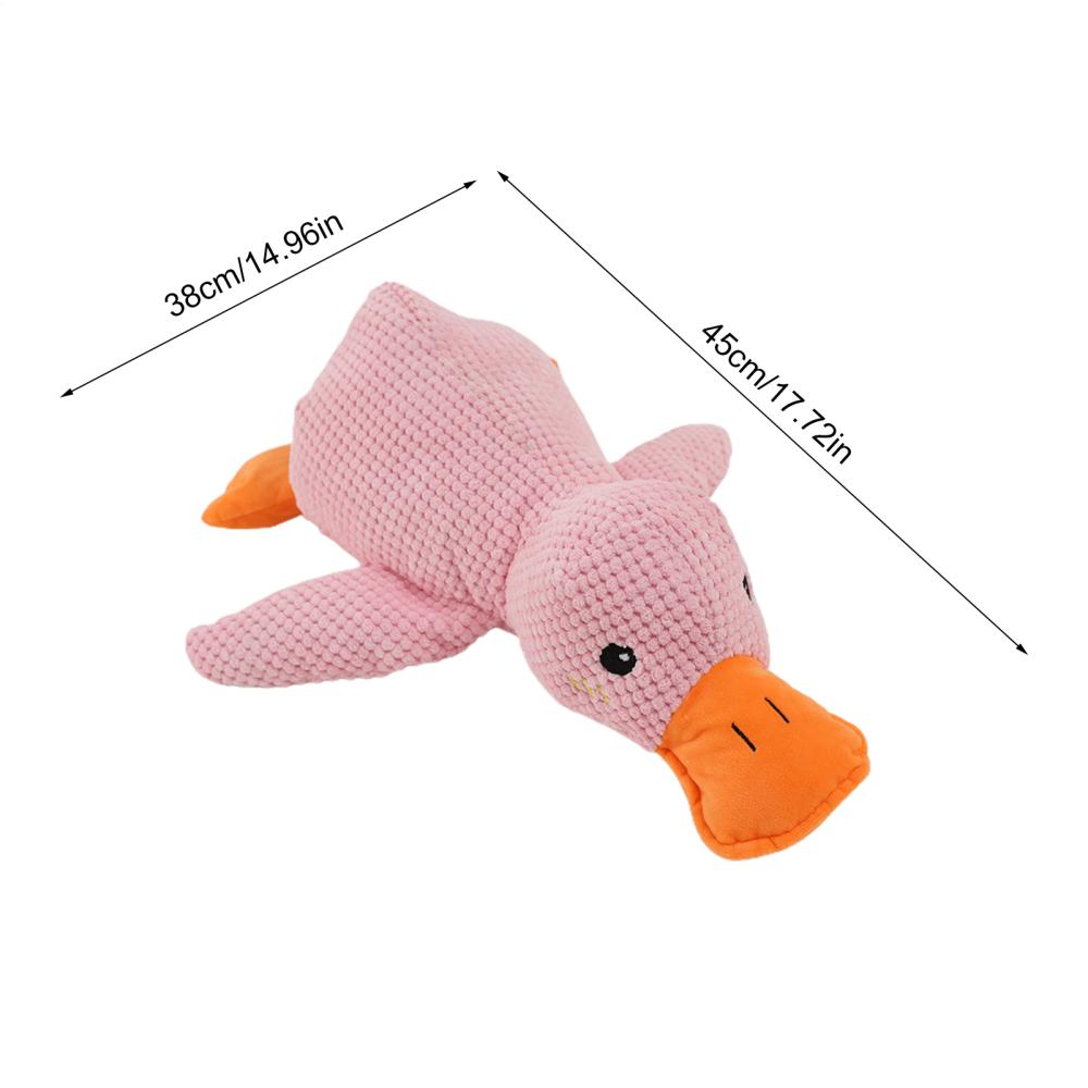 1pc Squeaky Duck Dog Toys Squeaky Puppy Toys Pet Plush Duck Stuffed Toy Squeak Dogs Chew Cute Animal Shape Toys Interactive Game розовый