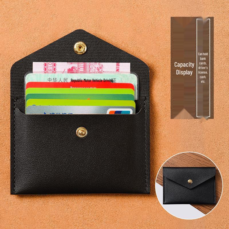 Women's Ultra-Thin Card Holder & Coin Purse Keychain - Compact Multifunctional ID & Business Card Organizer