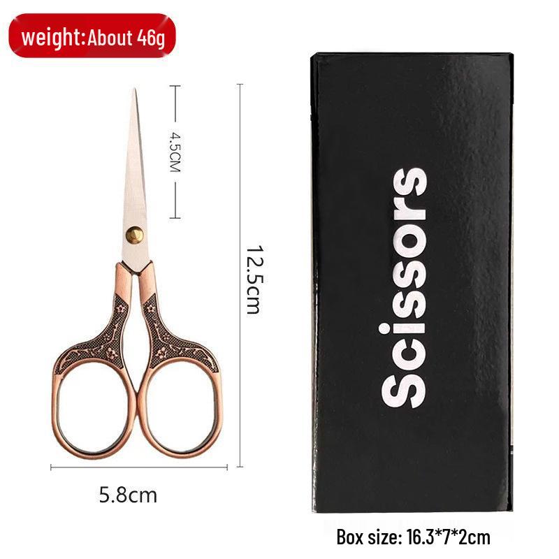 Retro Plum Blossom Embroidery Scissors – Alloy Stainless Steel for Cross Stitch and Handmade Crafts