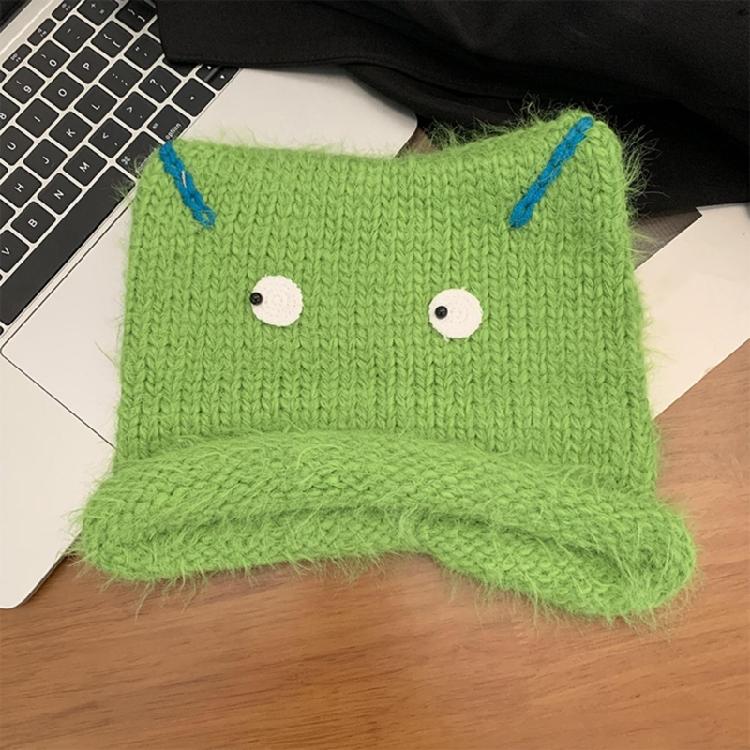 Crochet Cats Ear Hat for Women and Girl Popular Knitted Beanies Hat Soft Pullover Hat for Casual Outdoor Sport Headpiece