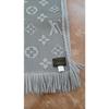 Used LOUIS VUITTON Light Gray Condition B Scarf