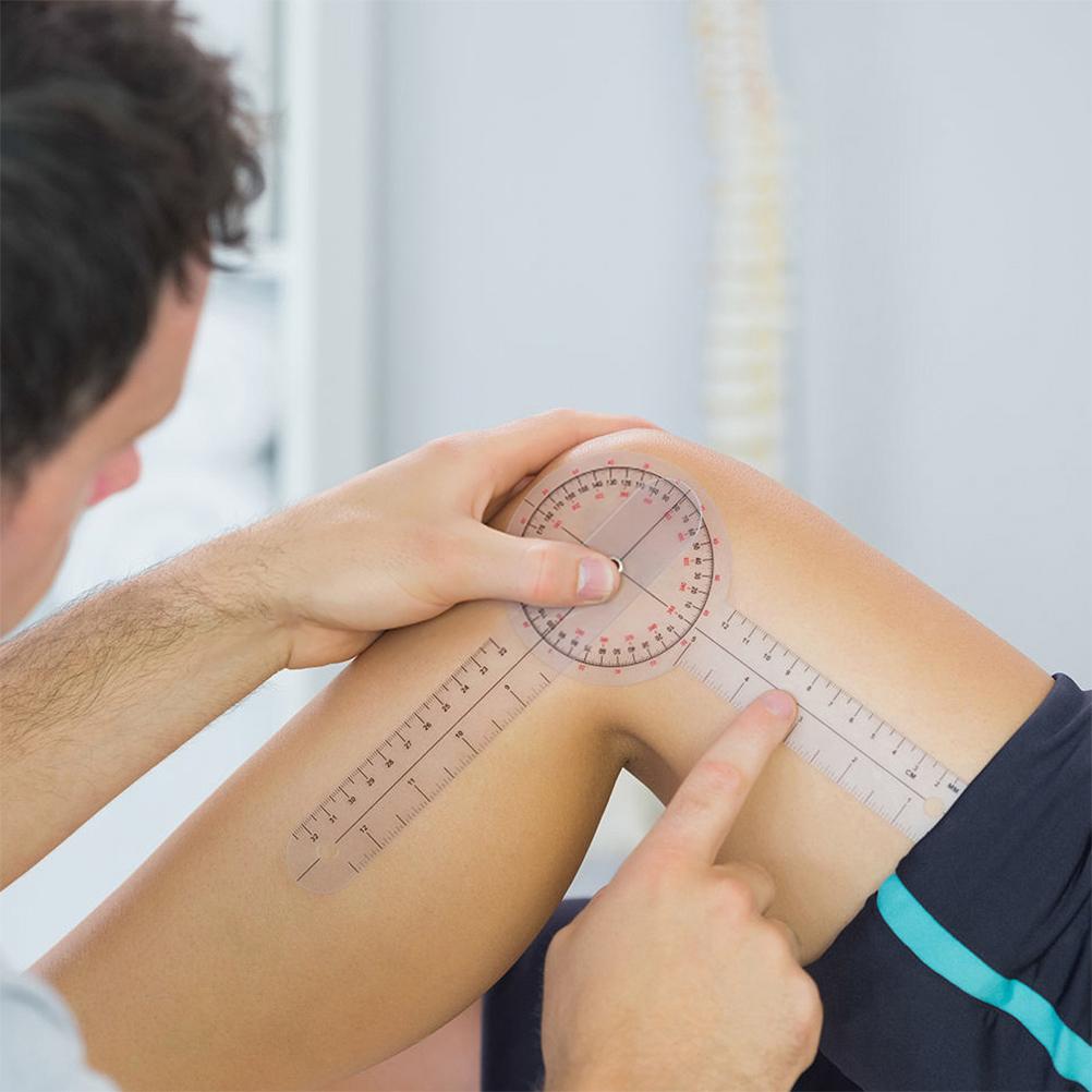 6 Stück Lineal Set Goniometer Physiotherapie Winkelmesser Wirbelsäule Finger Kunststoff Knie Messwinkel Messung Winkelmesser