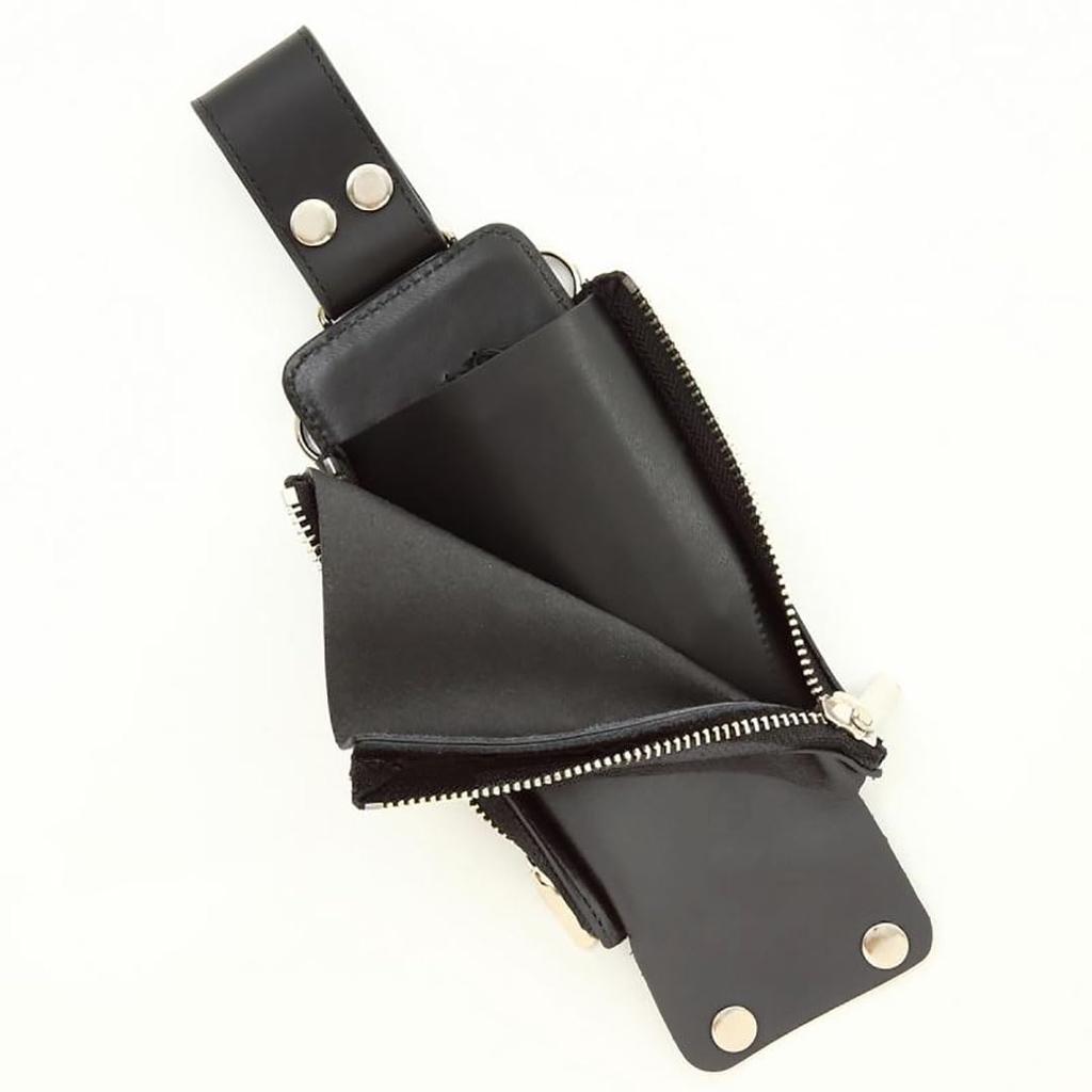 X SHINGO Original Collaboration Black X Zipper Yoshitaka Made In Japan by a Specialized Scissor Case Professional for Hairdressers and Trimmers [grico