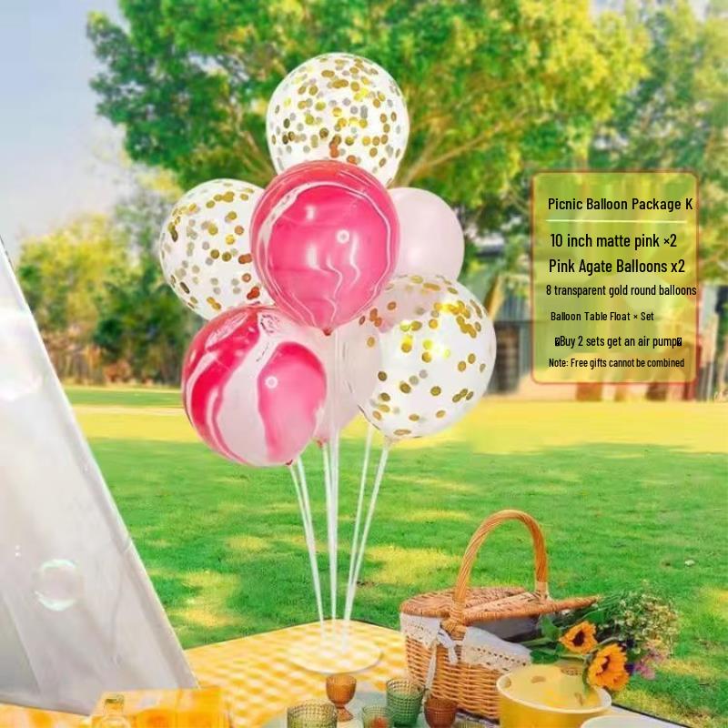 Smiley Daisy Balloon Set: Picnic & Birthday Photo Props for Kids