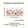 1pc Colorful Floral Bouquet Window Sticker, Plastic Flower Garden Decal For Living Room Bedroom, Home Wall Trim Decor