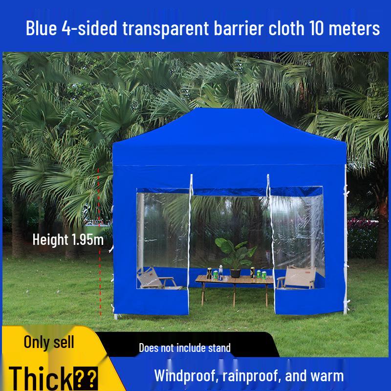 Transparent Tent Side Panel: Windproof & Waterproof Outdoor Canopy Enclosure with Thick Fabric and Durable Edging