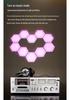 Hexagonal Smart Atmosphere Lamp: Bedside, Wall, E-Sports, Sound-Reactive, Colorful Honeycomb Rhythm Lighting.