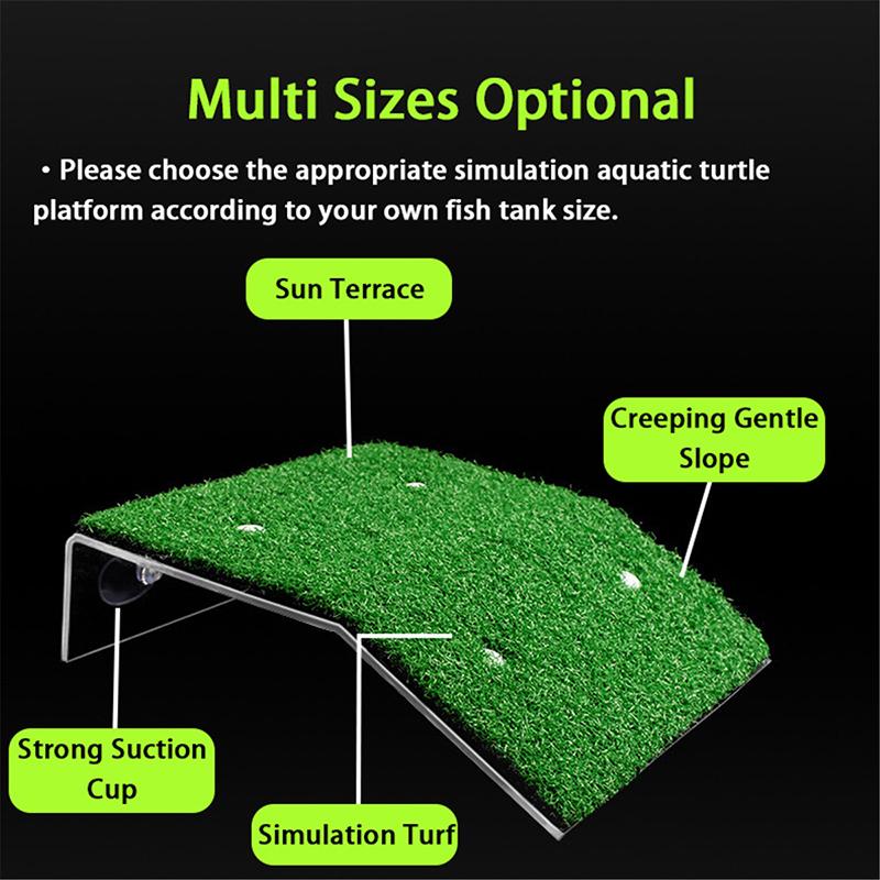 (S/M/L) Turtle Basking Platform Skilpadderampe Reptiltankstige Hvileterrasse Simulering Plenplattform