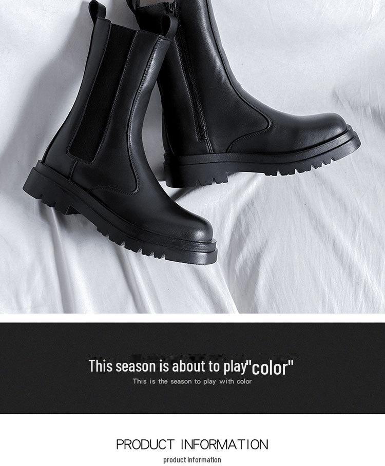 Pánské módní kotníkové boty s kulatou špičkou a vysokým svrškem 70181-R podzim 2024