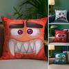 Funny Little Monster Pillow Case Plush Fabric Soft Double Sided Print Home Sofa High Quality Cushion Cover Throw