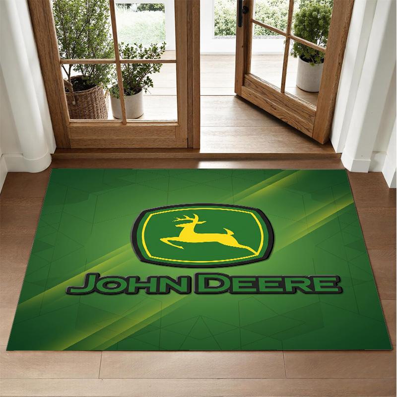John Deere Design Crystal Velvet Rug Soft Decorative Mat for Bedroom Entrance