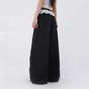 Lace Splicing Jazz Dancing Fart Curtain Pants Niche Loose and Thin Black Sports Casual Wide-leg Pants Black Wide-leg Pants