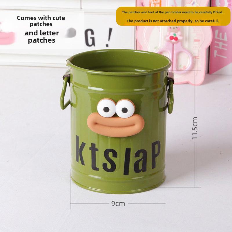 Large Capacity Creative Iron Pen Holder for Office or Dorm Desktop
