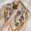 2026 Floral Silk Scarf Women 100% Pure Mulberry Square Shawl Elegant Vintage Lightweight Accessory