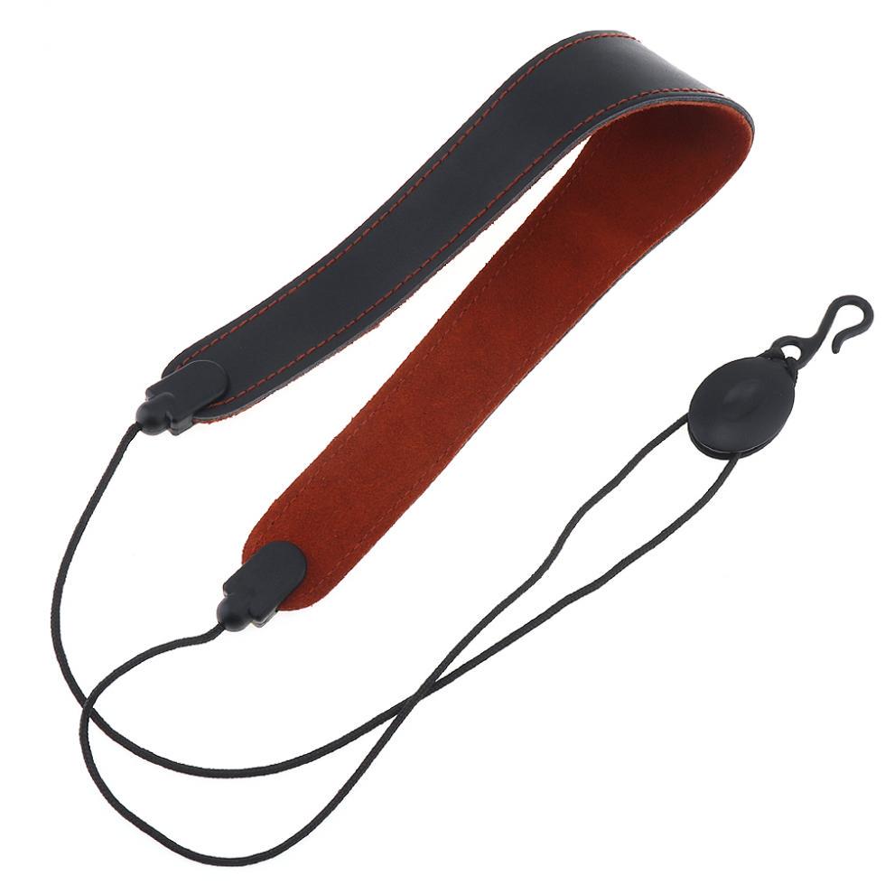 Adjustable Leather Saxophone Clarinet Neck Strap Single Shoulder Strap for Saxophone Clarinet
