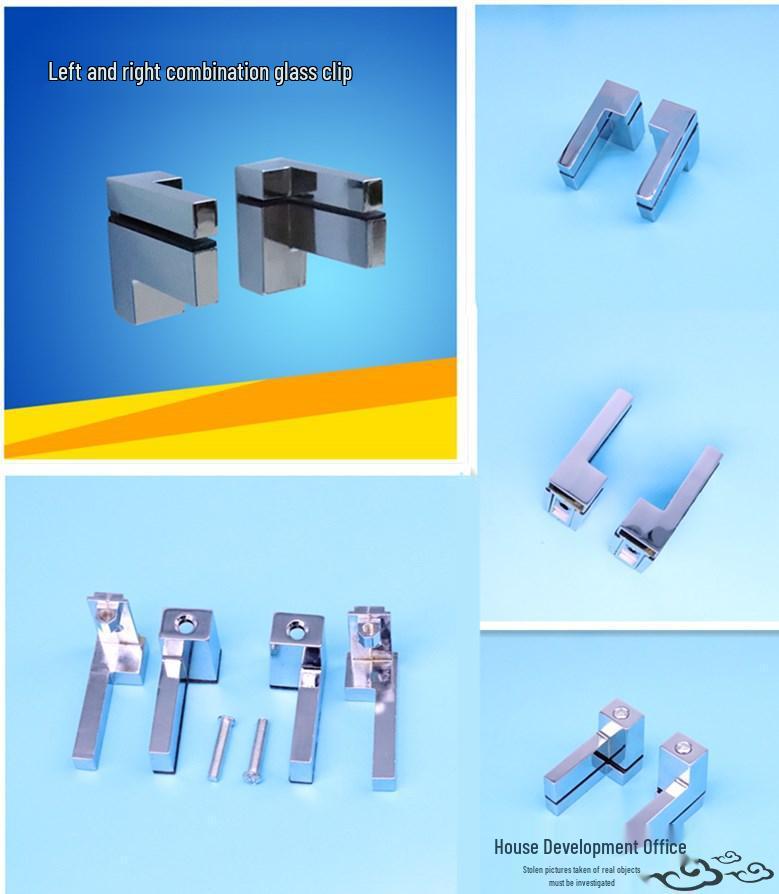 Adjustable Glass Clamp Bracket - F-Type Shelf Support (3-40mm)