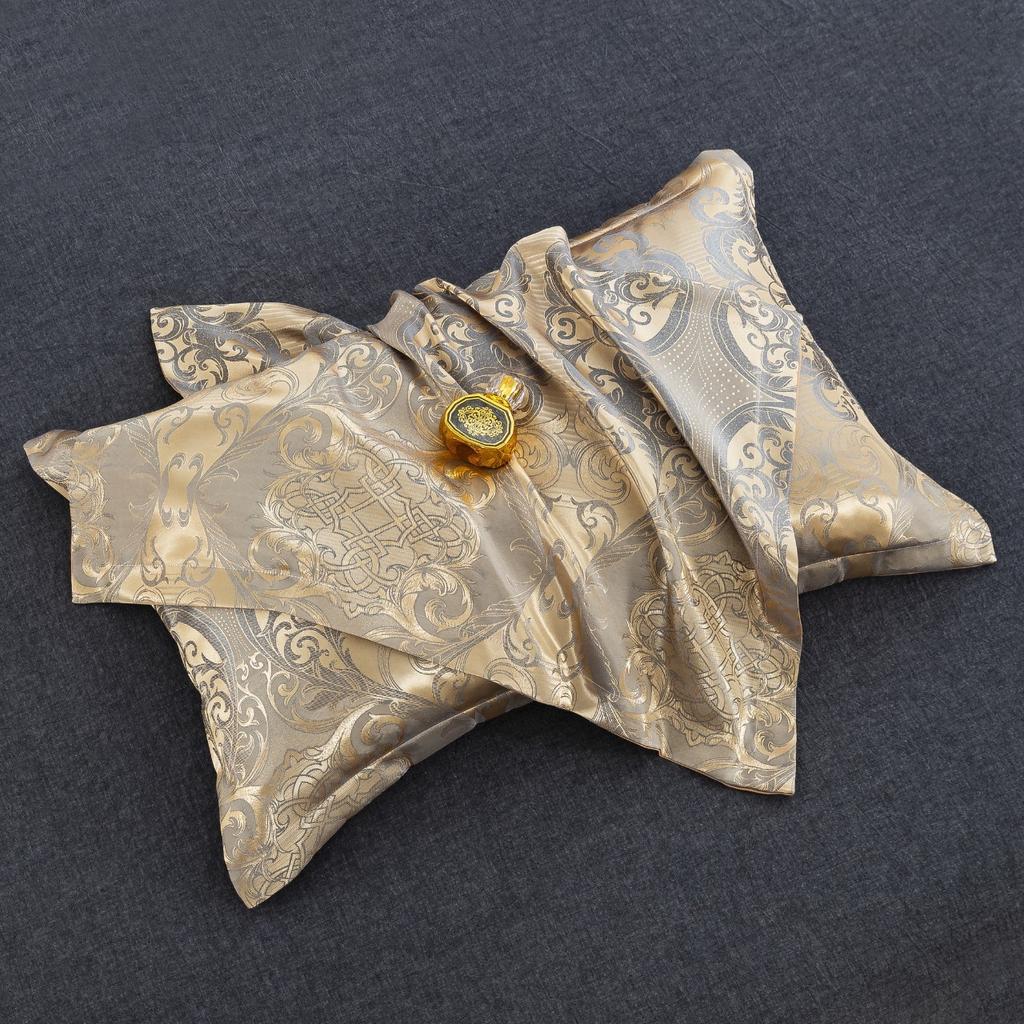 Ice Silk Pillowcase for Adult Summer Coolness Pillowcase Jacquard Pillow Core Cover 48x74cm