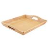 Wooden Serving Tray Plate for T Set Fruits Candies Food Towel (Dark Color)