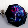1 PC Automatic Folding Umbrella - Beautiful anime Pattern, Portable & Foldable Design with 8 Ribs, Christmas Birthday Gifts