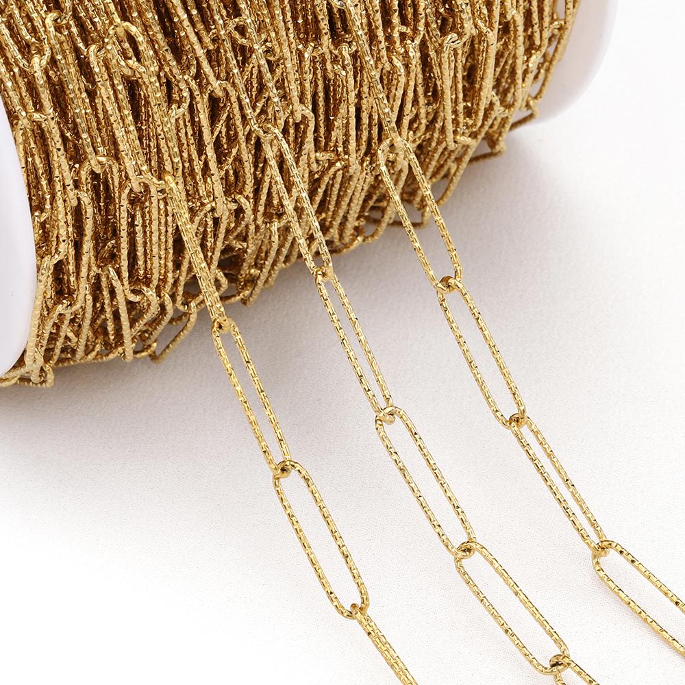 1Meter  Stainless Steel Geometry Hollow Border Chain Hip Hop Punk Gold Chain DIY Necklace Bracelet Bag Chains Material Wholesale