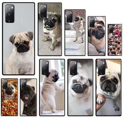 Linda funda de teléfono con perro Pug para iPhone Samsung Galaxy Redmi Xiaomi Oppo OnePlus Note SA 7 8 9 10 11 12 13 14 20 21 22 23 53 54 Pro Max Ultra TPU suave