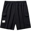 Anta Casual Simple Solid Color Lace-Up Loose Sports Shorts Men shorts Black 152527533-3