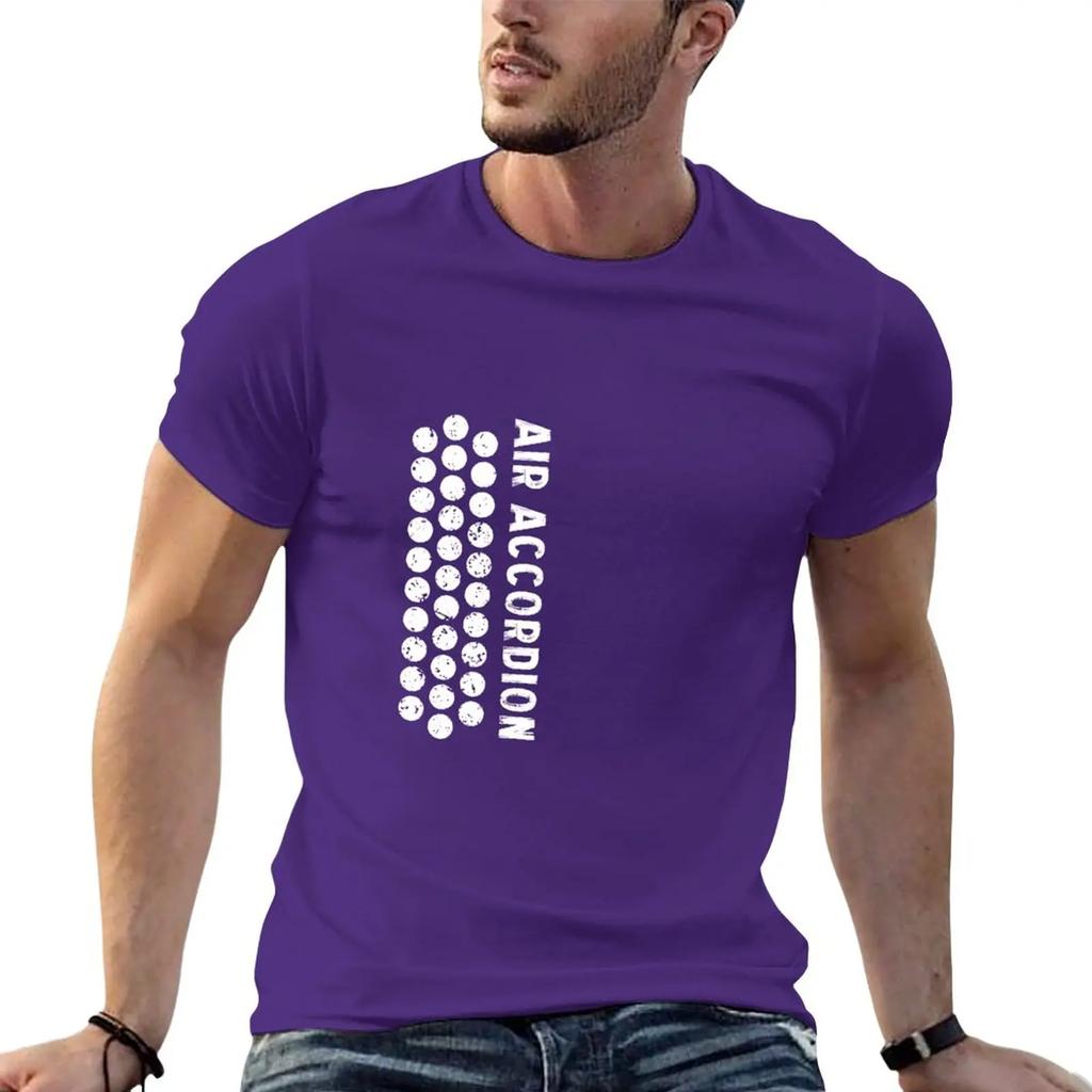 New Air Cool Accordion Design Retro Music Classical Instrument Distressed Graphic TShirt anime men workout shirt