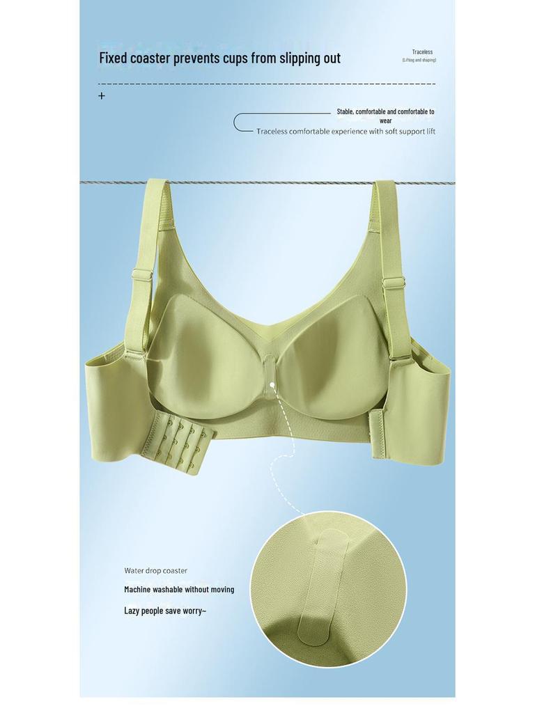 3D Support Seamless Bra for Small Breasts: Enhanced Lift with Jelly Strips & Thickened One-Piece Cup