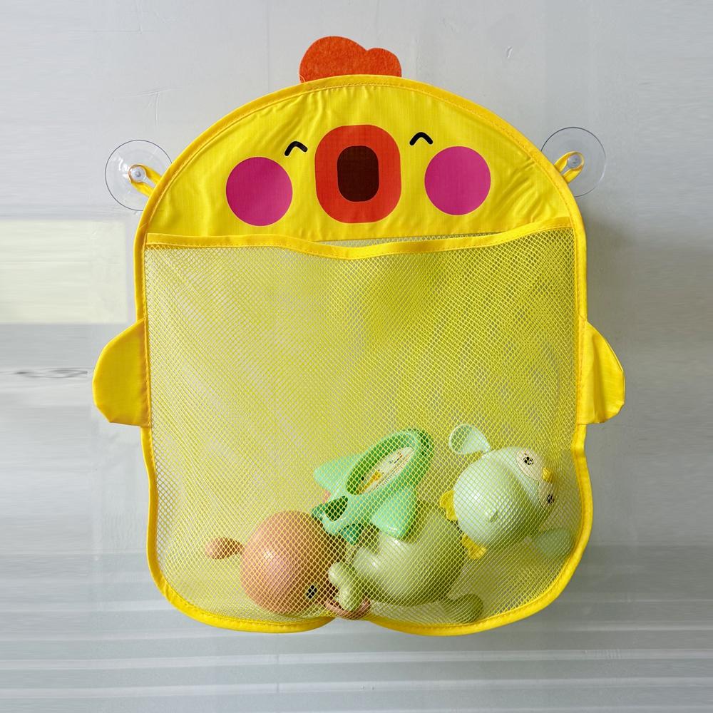 Baby Shower Bath Toys White Baby Kids Toy Storage Mesh With Strong Suction Cups Toy Bag Net Bathroom Organizer For Kids Toddlers