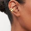 Gold-Plated Brass Smooth Large Hoop Fashion Ear Cuff Set for Women