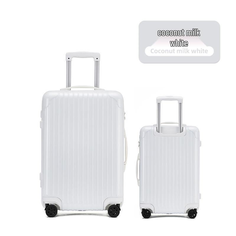 

Легкий 20-дюймовый женский чемодан и 29-дюймовая мужская большая тележка конфетного цвета 20-inch белый