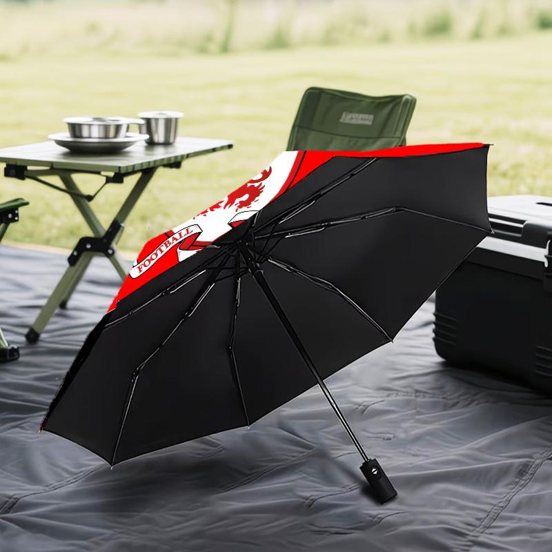 Football Club Middlesbrough Automatic Folding Umbrella - 8-Rib Travel Umbrella with Auto Open/Close & Portable Gifts for Holidays or Birthdays