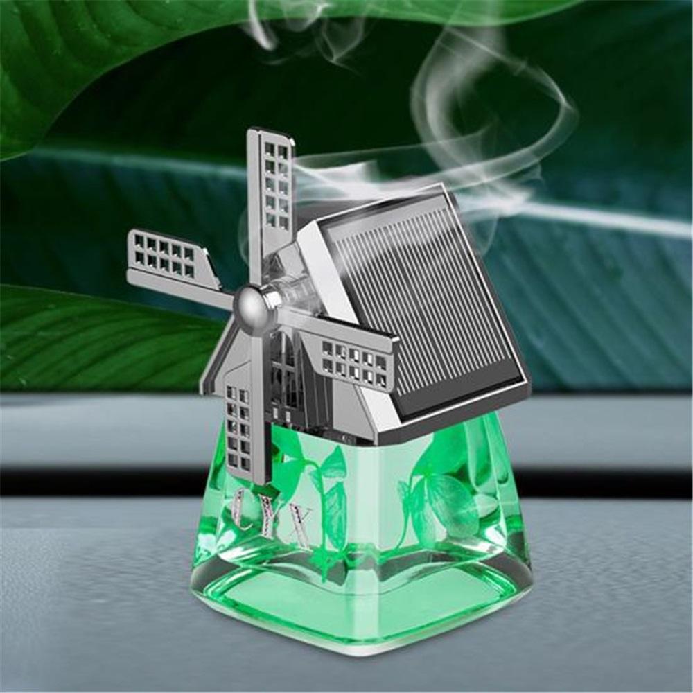 40ml bilparfyme vindmølledesign solpanel luftrensing Lett solcelledrevet bil roterende luftfrisker