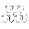 Colorful Inlaid Diamond Medical Stainless Steel Nose Ring Nose Clip Earrings Piercing Jewelry Manufacturer