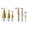 6 Pieces Multiple Hole Stepped Up Bits Opener High Speed Steel Drill Cone for Aluminium