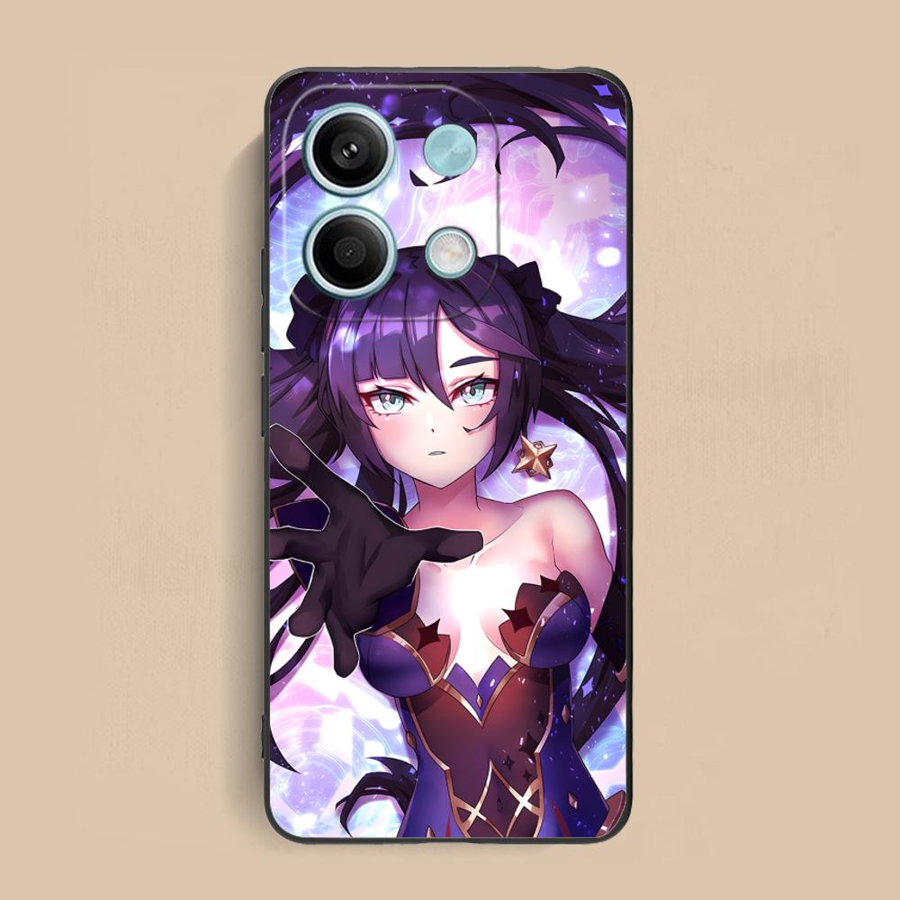 Game GI Mona Matte TPU Mobile Phone Case for Xiaomi Redmi Note 14 13 12 11 S Pro Plus 4G 5G Colorful Printing Cover
