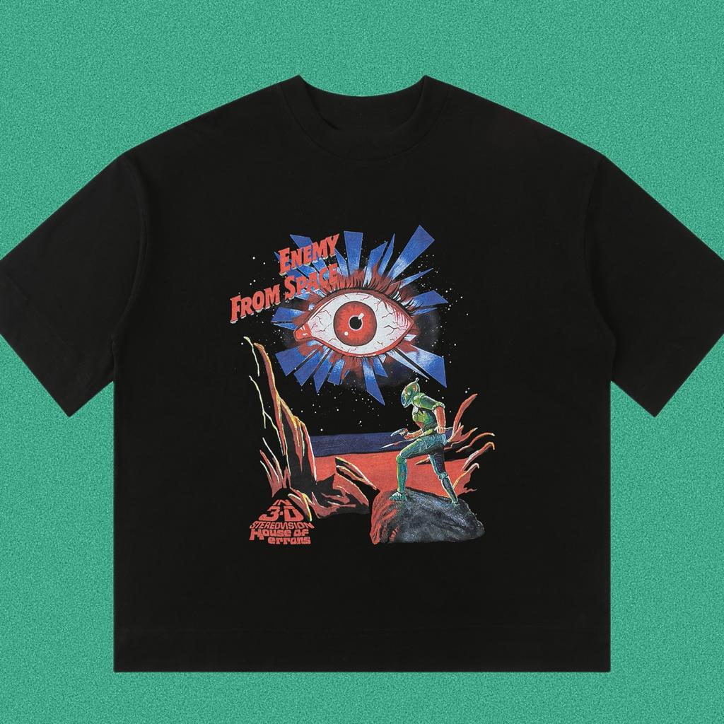 Hot House Of Short Sleeve Correct Version Printed Ins American Streetwear Cotton Tshirt Errors