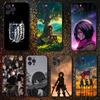 Attack on Titan Mikasa Handyhülle Für iPhone 16,15,14,13,12,11 Plus,Pro Max,XS,X,XR,SE,Mini,8,7,Weiche Silikon Schwarze Hülle