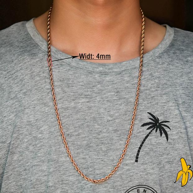 2/3/4/5/6mm Breite gedrehte Seilkette Halskette Edelstahl Choker für Damen Herren Metall Schmuckzubehör 5 Farben 16 bis 30 Zoll