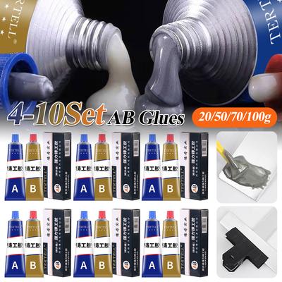 4-10Set Industrial Repair Adhesive Extrusion Metal Epoxy Glue Liquid Weld Aging Resistance Multi-function for Automotive Marine
