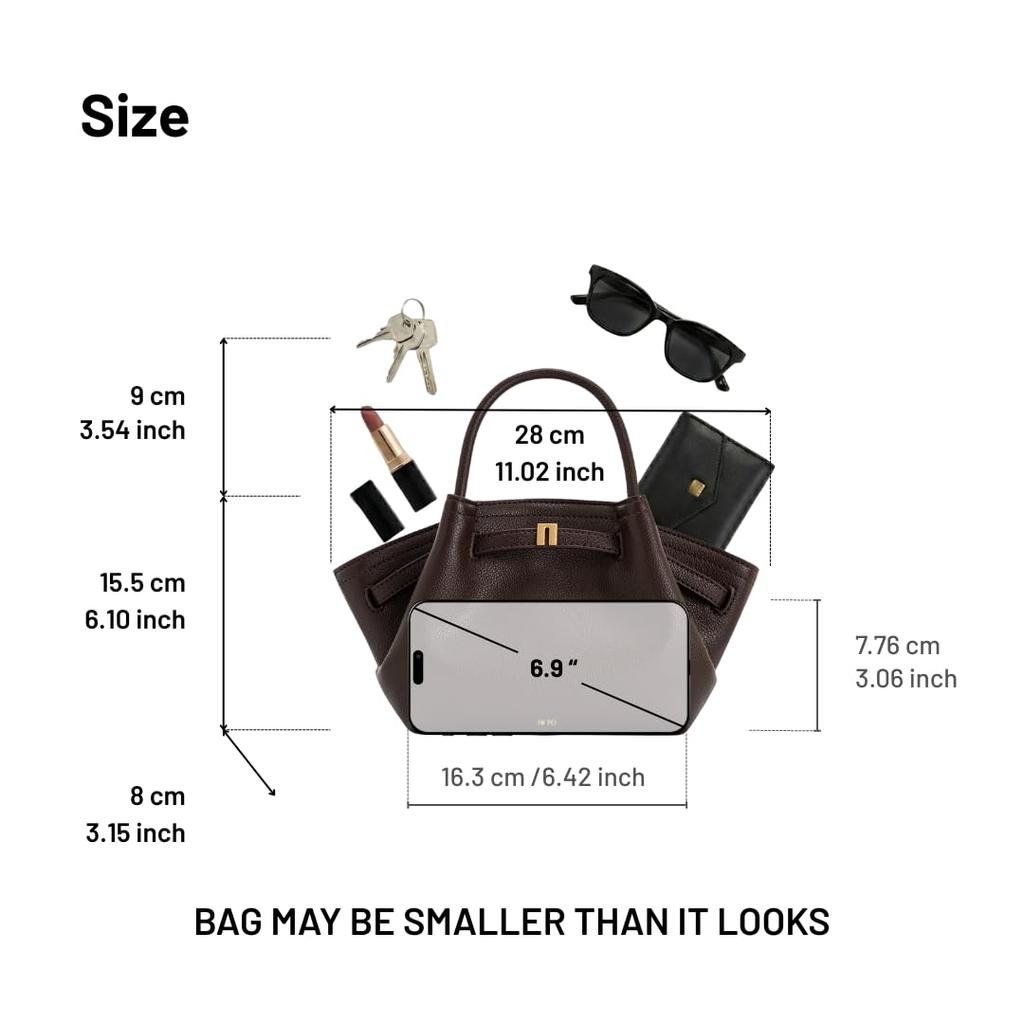 JW PEI HANA Mini Faux Suede Tote Bag - Dark Brown