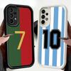 Phone Case for Samsung Galaxy A17 A16 A15 A14 A13 FootBall Number 7 10 19 A56 A36 A26 A55 A35 A25 A54 A34 A24 A53 A33 A23 A07 A0