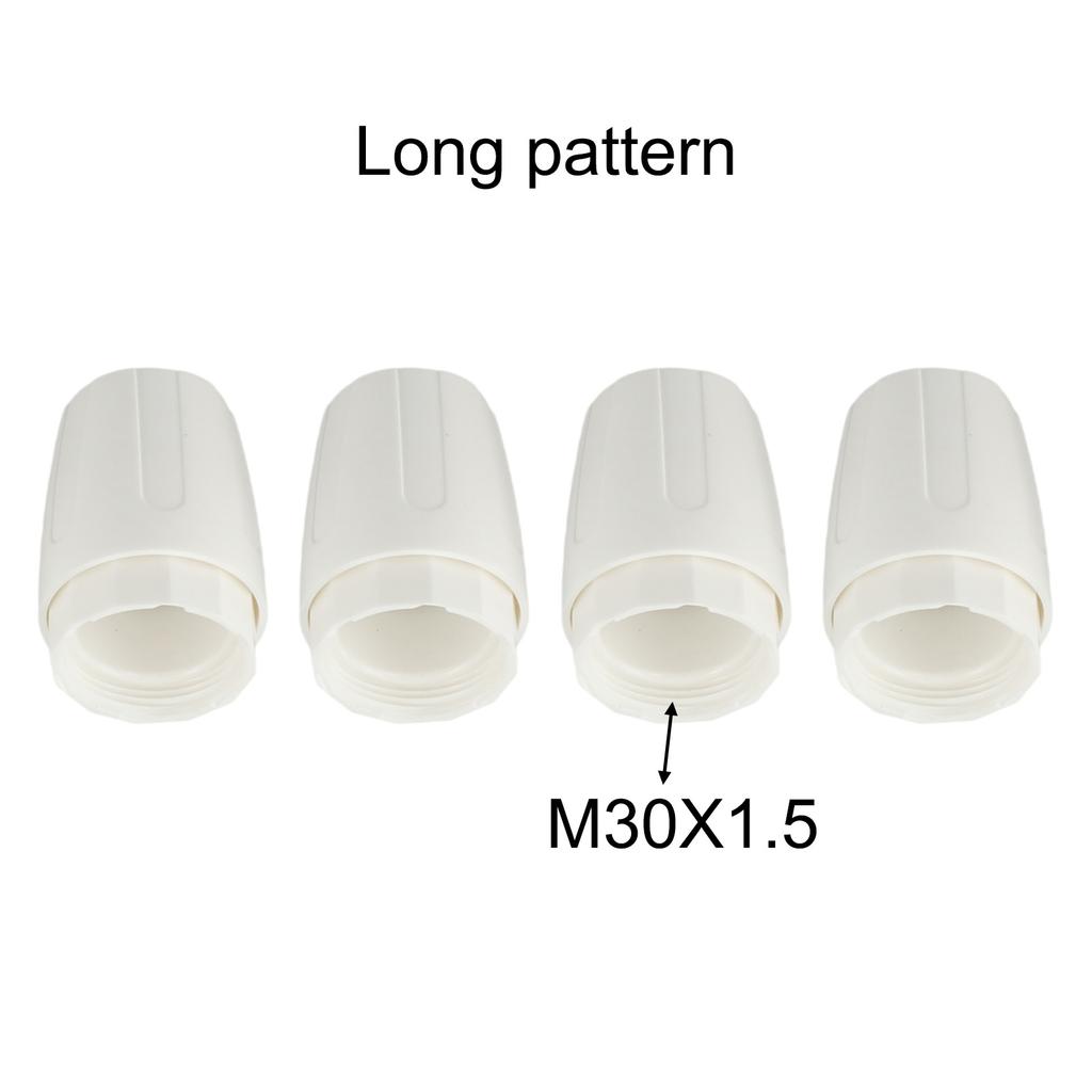 4PCS Floor Heating Manifold Hand Wheel Switch Accessories White Handle Radiator Valve Cap Replacement M30*1.5