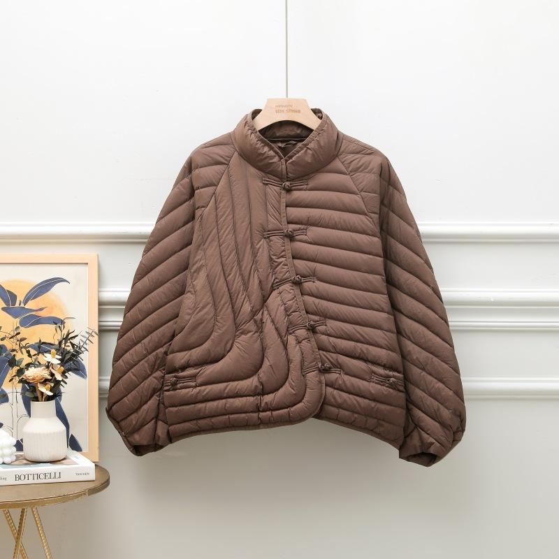 Autumn and Winter Women Ultra Light White Duck Down Jacket Oversize Loose Causal Short Puffer Coat Vintage Female Parkas