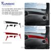 Para Abarth 595 595C /695 695C/ Fiat 500 500C 2016 2017 2018-2024 500e 16-19 Adesivo de Fibra de Carbono Macio Real Tira de Instrumentos do Carro