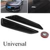 2 Pcs Glossy Black Car Hood Vent Louver Scoop Cover Intake Cooling Panel Trim